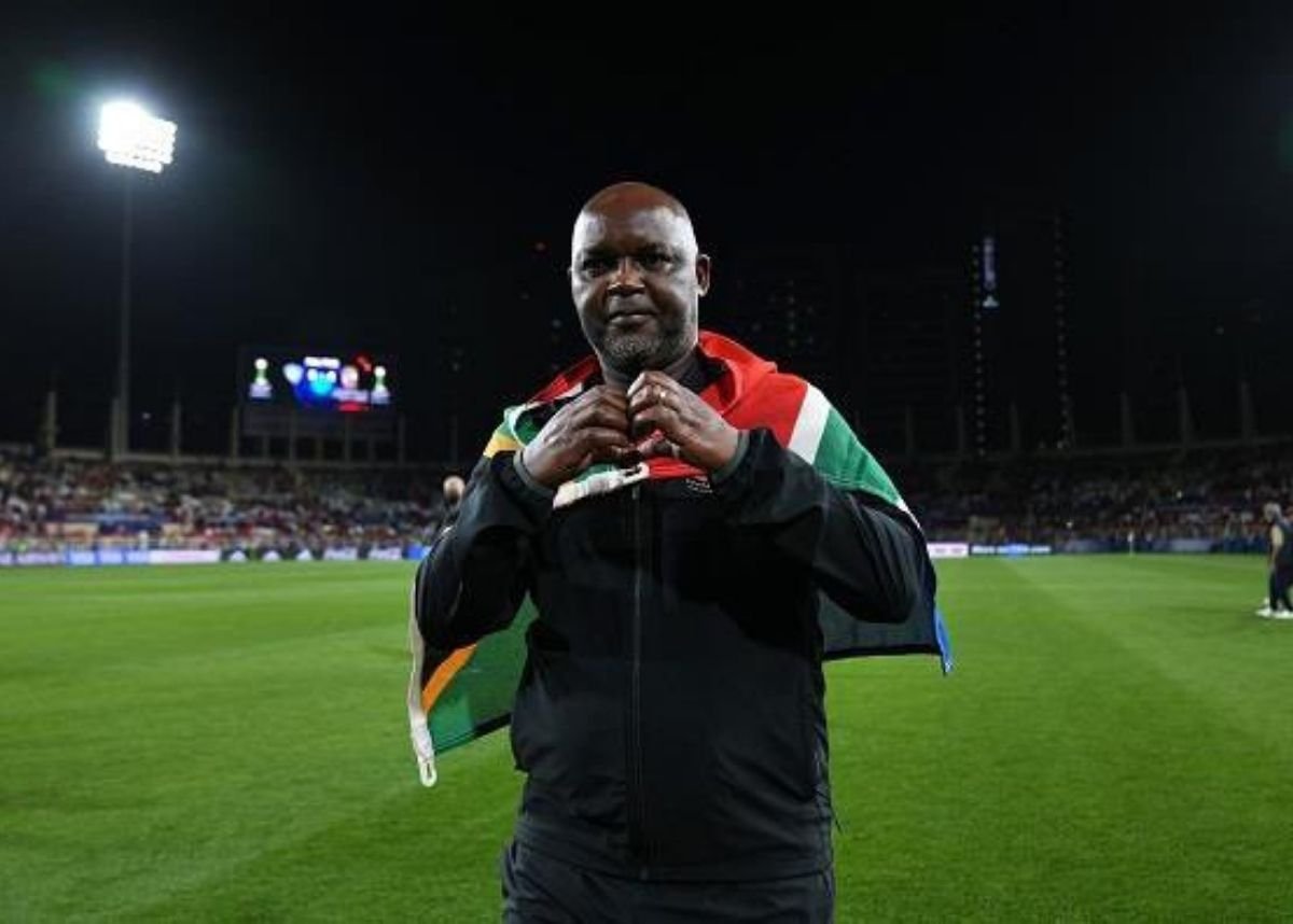 Pitso Mosimane, the renowned South African and Abha FC coach, mourns the loss of a family member. Pitso Mosimane, the renowned South African and Abha FC coach, mourns the loss of a family member.
